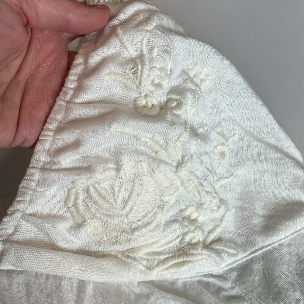 Anthropologie - camisole, handkerchief style white tank, L - Picture 9 of 13